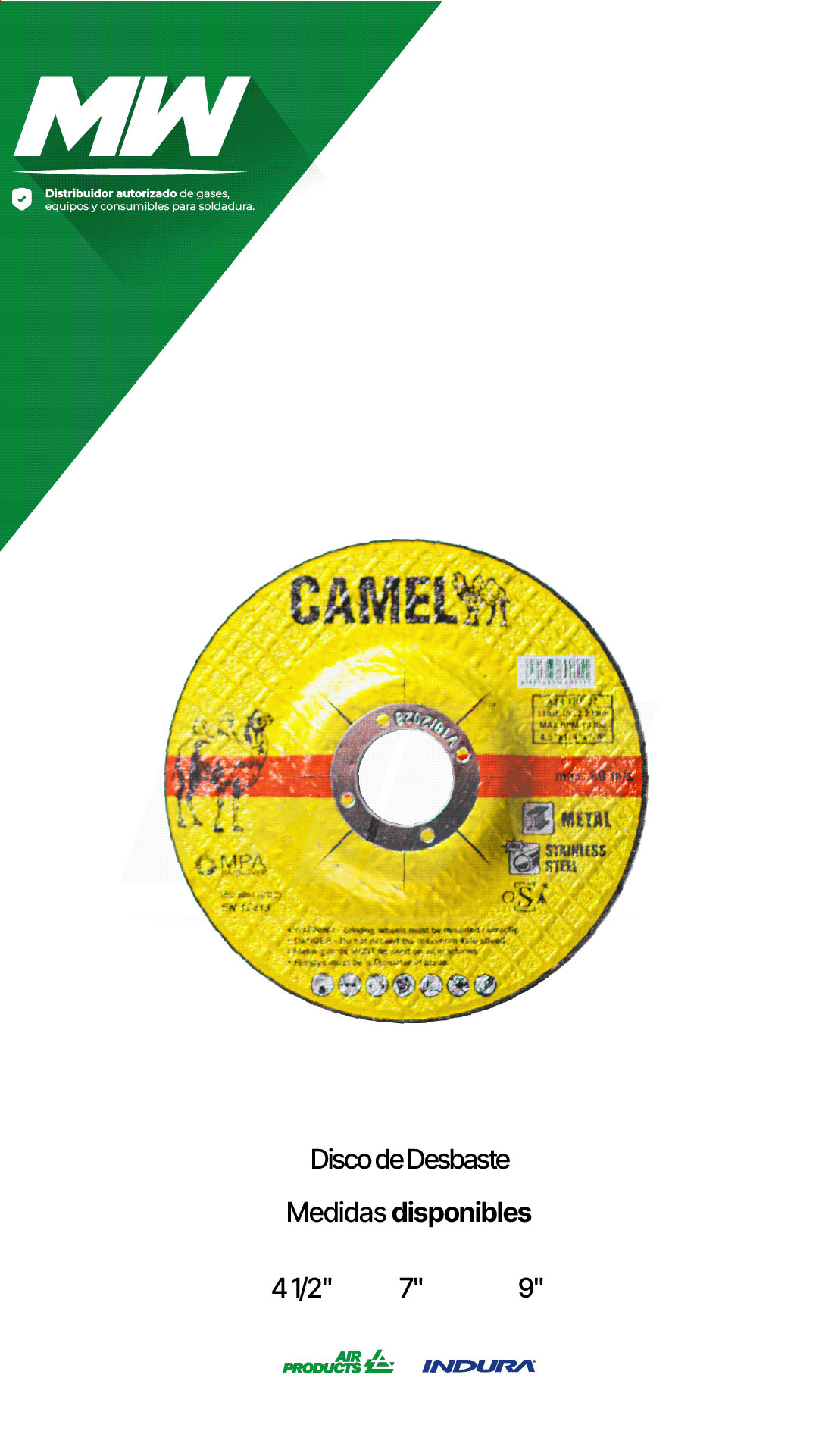 Disco de Desbaste CAMEL Heavy Duty